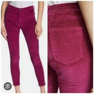Current/Elliott stiletto magenta corduroy jeans